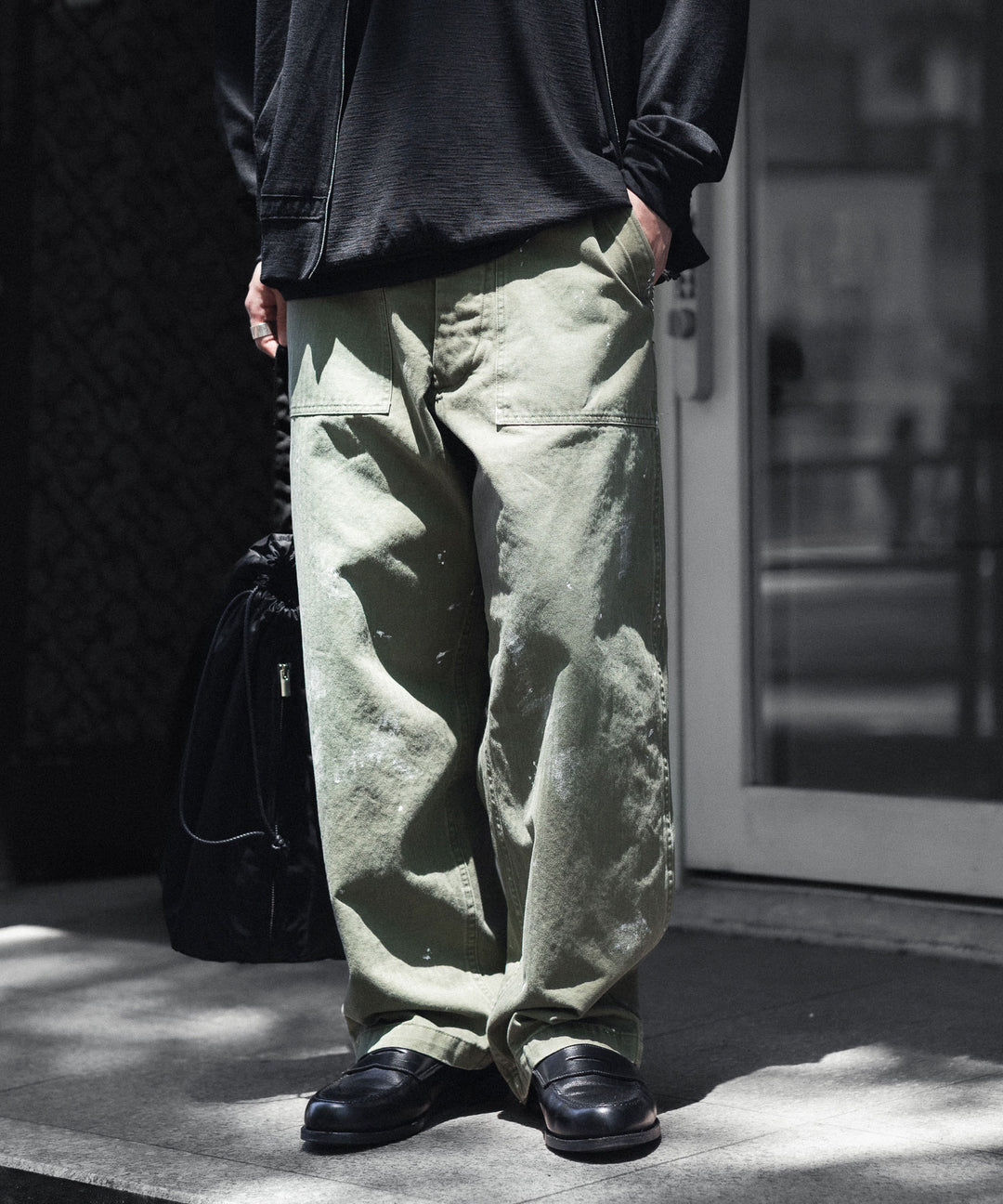 INTÉRIM - インテリムのMILK PAINT VINTAGE WASH ORGANIC COTTON US ARMY M-47 HBT BAKER PANTSのOLIVE公式通販サイトsession福岡セレクトショップ