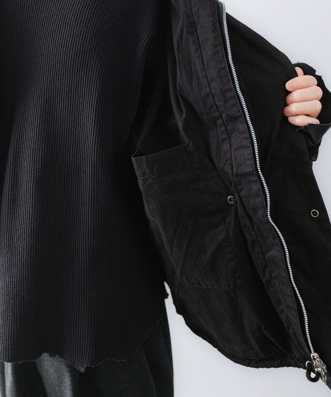 concause-コンコースのHALF MOUNTAIN COATのBLACK公式通販サイトsession福岡セレクトショップ