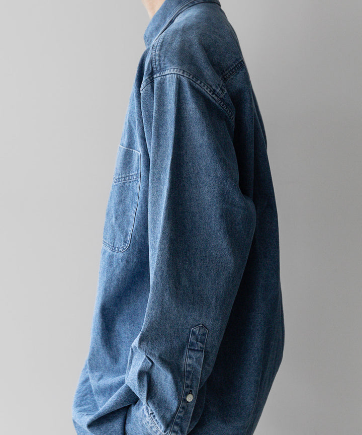 【INTÉRIM インテリム 90’S FIT UK HEAVY USED DENIM BUTTON DOWN SHIRT - U.NAVY sessionセッション福岡セレクトショップ 公式通販サイト