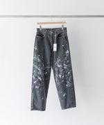 画像をギャラリービューアに読み込む, 【INTÉRIM】MILK PAINT 40’S MIL BAGGY ZIPPED USED SHUTTLE DENIM TROUSERS - P.U.BLACK
