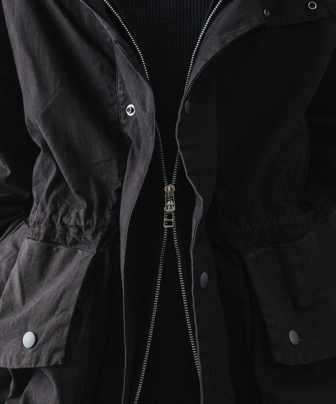 concause-コンコースのHALF MOUNTAIN COATのBLACK公式通販サイトsession福岡セレクトショップ