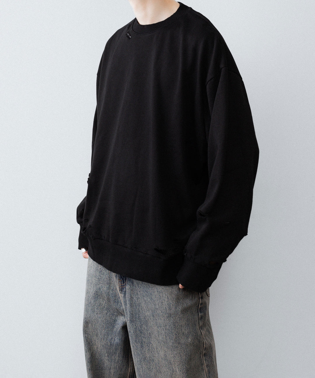 CODA コーダ FADED BLACK WASHED DESTROYED SWEATSHIRTのADED BLACK公式通販サイトsession福岡セレクトショップ