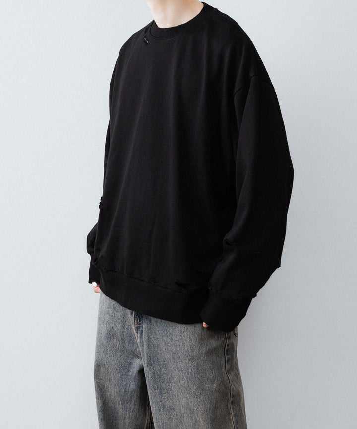 CODA コーダ FADED BLACK WASHED DESTROYED SWEATSHIRTのADED BLACK公式通販サイトsession福岡セレクトショップ