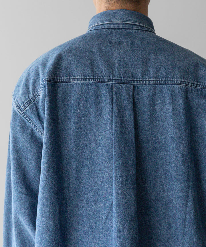 【INTÉRIM インテリム 90’S FIT UK HEAVY USED DENIM BUTTON DOWN SHIRT - U.NAVY sessionセッション福岡セレクトショップ 公式通販サイト