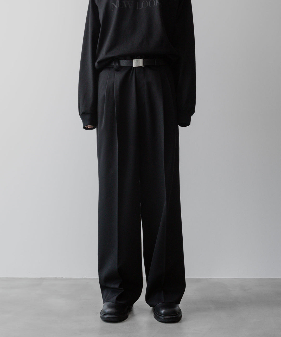ssstein(シュタイン)の24AWコレクション LONG WIDE TROUSERS (2/90 WOOL GABARDINE) - BLACK 公式通販サイトsession福岡セレクトショップ