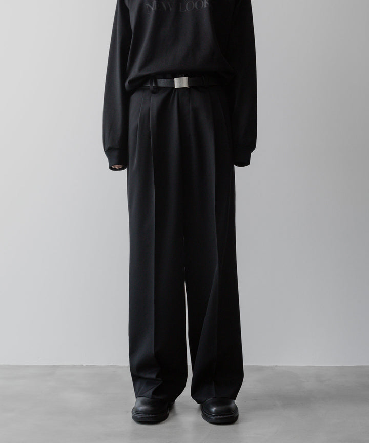ssstein(シュタイン)の24AWコレクション LONG WIDE TROUSERS (2/90 WOOL GABARDINE) - BLACK 公式通販サイトsession福岡セレクトショップ