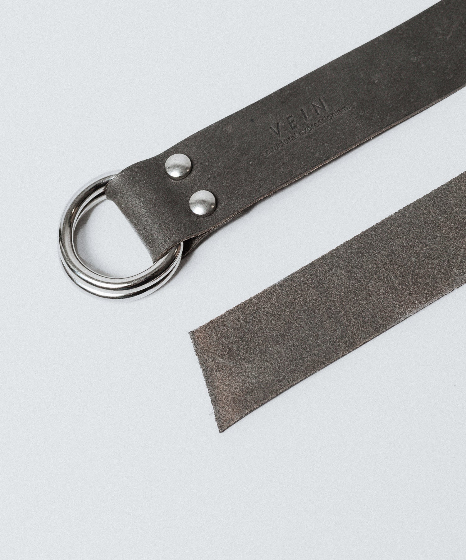 VEIN ヴェインのGUIDI LEATHER DOUBLE RING  BELT - GRAYの公式通販サイトsession福岡セレクトショップ