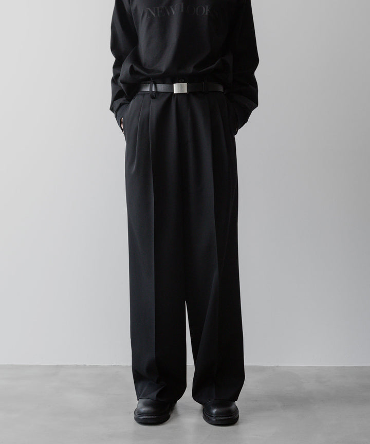 ssstein(シュタイン)の24AWコレクション LONG WIDE TROUSERS (2/90 WOOL GABARDINE) - BLACK 公式通販サイトsession福岡セレクトショップ