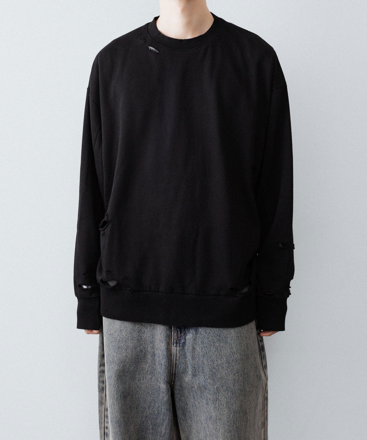 CODA コーダ FADED BLACK WASHED DESTROYED SWEATSHIRTのADED BLACK公式通販サイトsession福岡セレクトショップ
