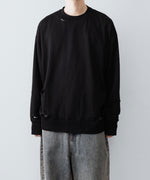 画像をギャラリービューアに読み込む, CODA コーダ FADED BLACK WASHED DESTROYED SWEATSHIRTのADED BLACK公式通販サイトsession福岡セレクトショップ
