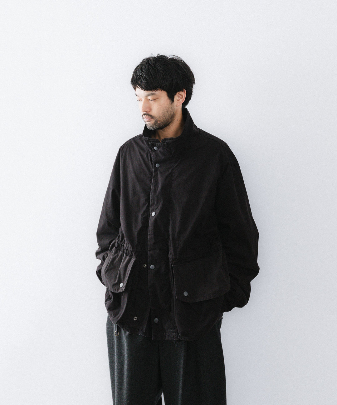 concause-コンコースのHALF MOUNTAIN COATのBLACK公式通販サイトsession福岡セレクトショップ