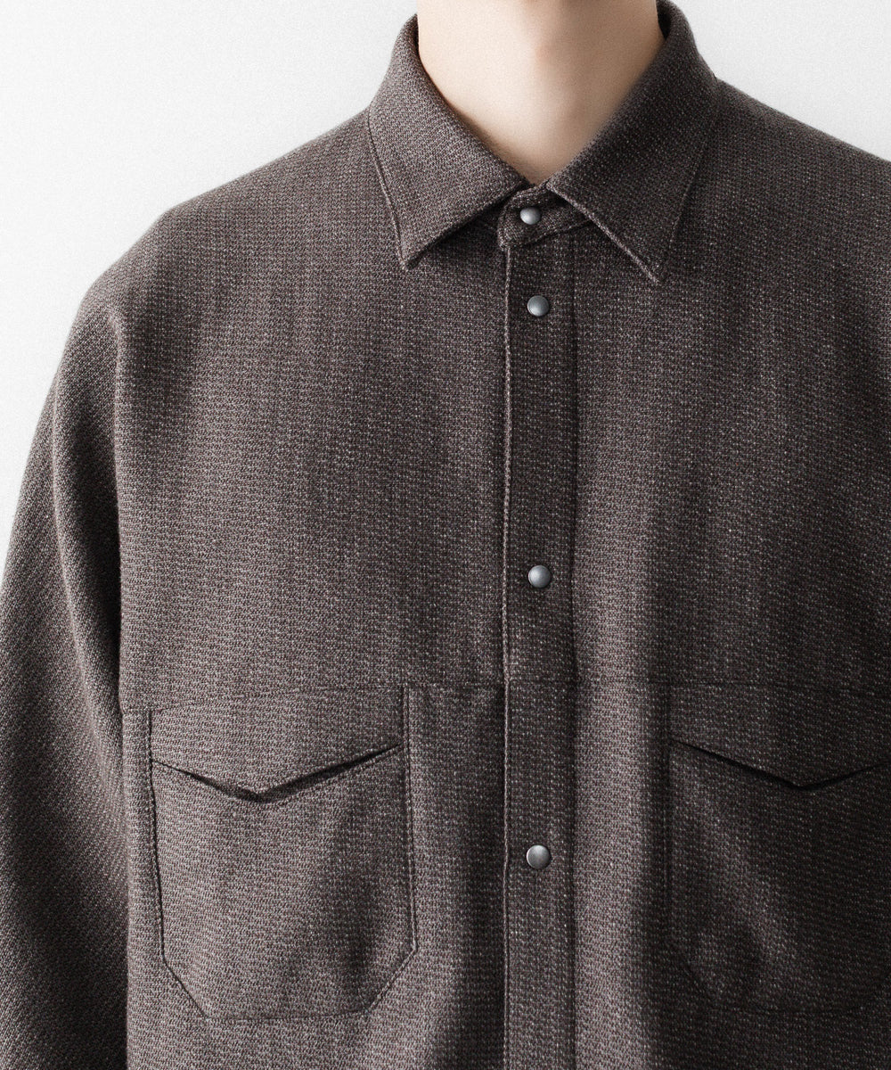 OPPOSE DUALITY-オポーズデュアリティのOFFICER SHIRT YAKのBROWN公式通販サイトsession福岡セレクトショップ