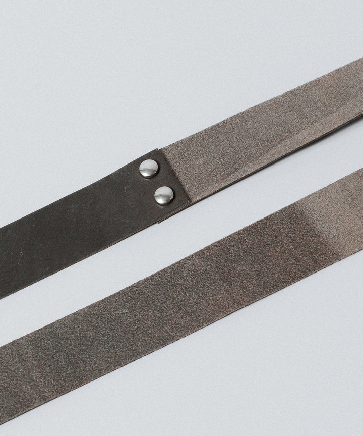 VEIN ヴェインのGUIDI LEATHER DOUBLE RING  BELT - GRAYの公式通販サイトsession福岡セレクトショップ