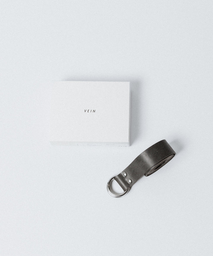 VEIN ヴェインのGUIDI LEATHER DOUBLE RING  BELT - GRAYの公式通販サイトsession福岡セレクトショップ