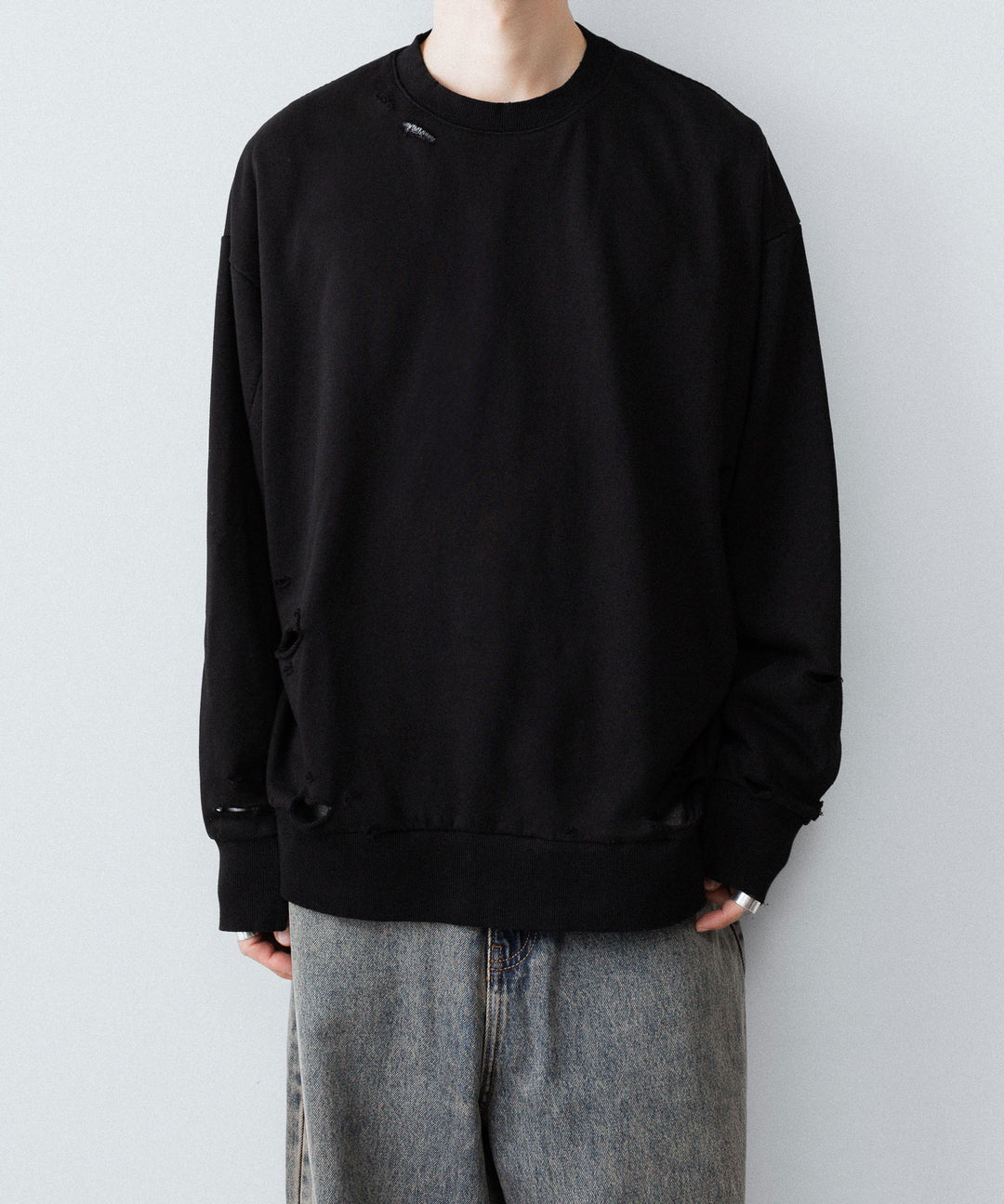 CODA コーダ FADED BLACK WASHED DESTROYED SWEATSHIRTのADED BLACK公式通販サイトsession福岡セレクトショップ