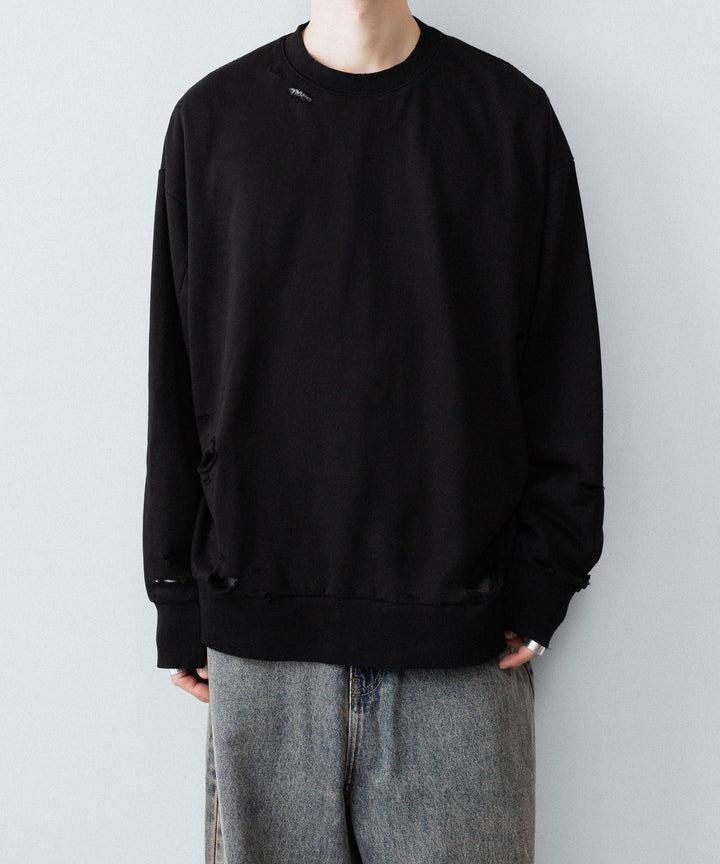CODA コーダ FADED BLACK WASHED DESTROYED SWEATSHIRTのADED BLACK公式通販サイトsession福岡セレクトショップ