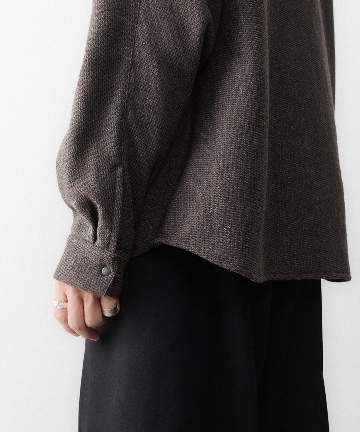 OPPOSE DUALITY-オポーズデュアリティのOFFICER SHIRT YAKのBROWN公式通販サイトsession福岡セレクトショップ