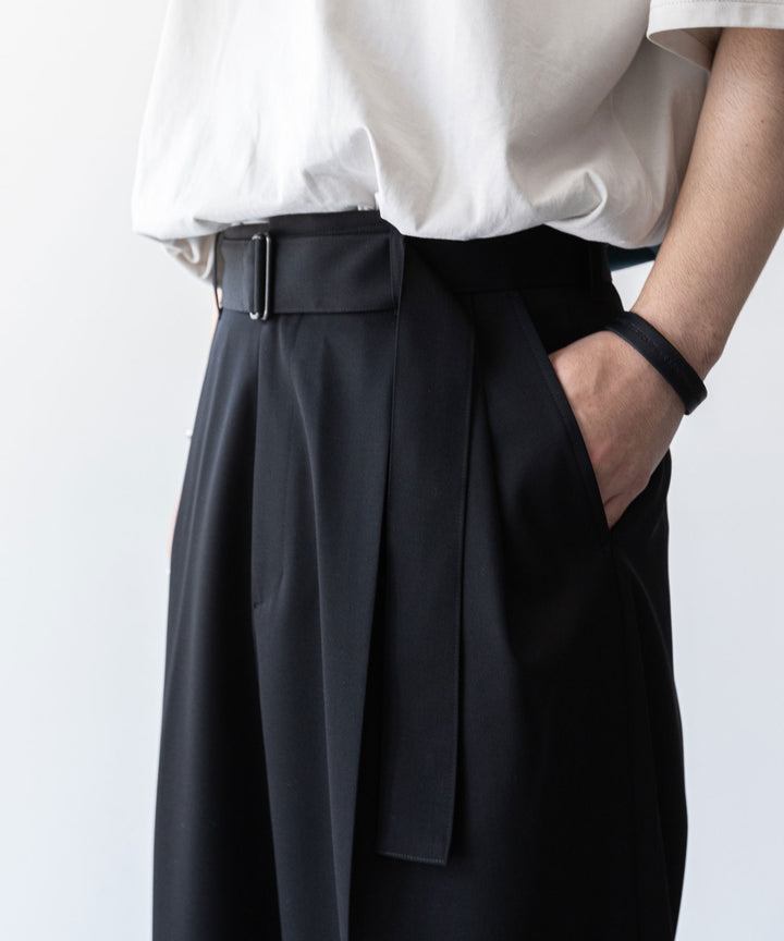 【stein】BELTED WIDE STRAIGHT TROUSERS シュタイン23aw sessionセッション福岡セレクトショップ 公式通販サイト