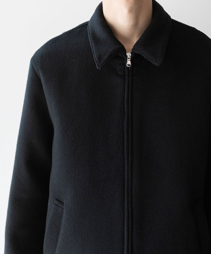 INTÉRIM インテリム 23AW LIMITED DOUBLE FACE CASHMERE HARRINGTON JACKET - BLACK sessionセッション福岡セレクトショップ 公式通販サイト