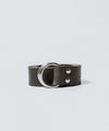 【 VEIN 】GUIDI LEATHER DOUBLE RING  BELT - GRAY