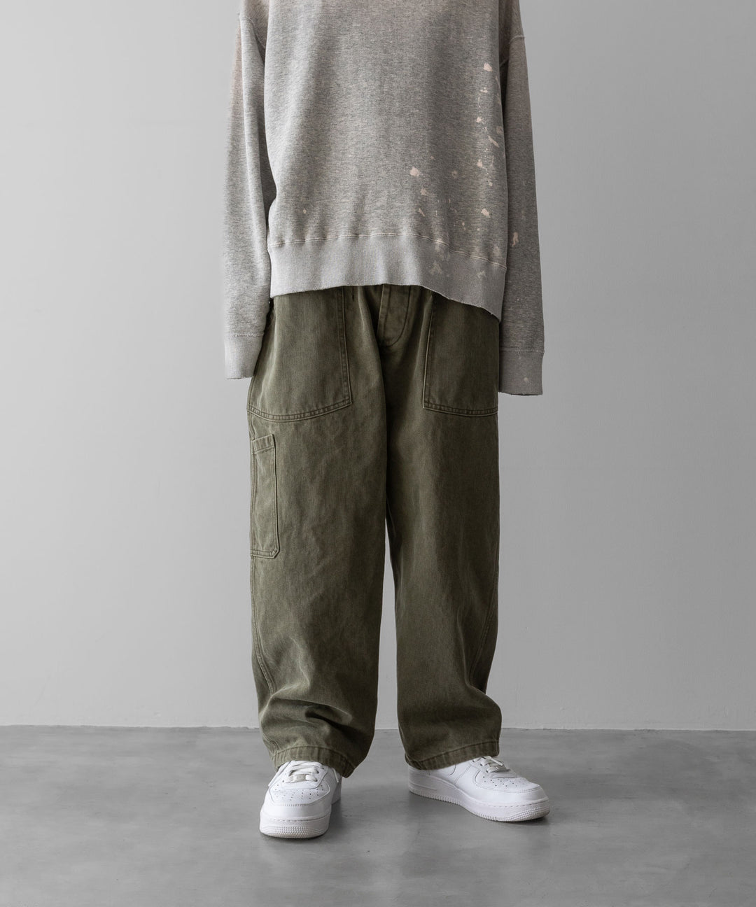 INTÉRIM(インテリム)のUSED WASHED HEAVY PIMA TWILL FRENCH AIR FORCE MECHANIC PANTS - U.OLIVEの公式通販サイトsession福岡セレクトショップ
