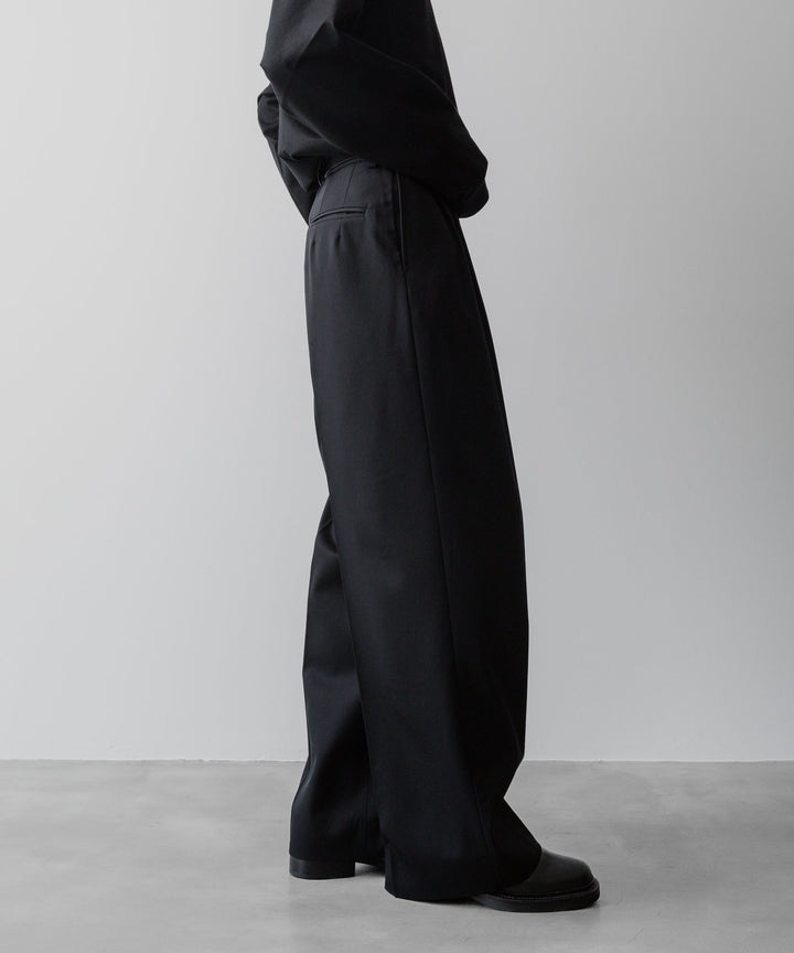 ssstein(シュタイン)の24AWコレクション LONG WIDE TROUSERS (2/90 WOOL GABARDINE) - BLACK 公式通販サイトsession福岡セレクトショップ