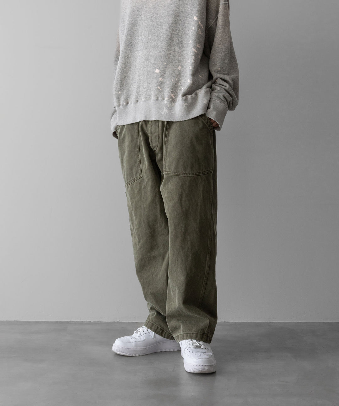 INTÉRIM(インテリム)のUSED WASHED HEAVY PIMA TWILL FRENCH AIR FORCE MECHANIC PANTS - U.OLIVEの公式通販サイトsession福岡セレクトショップ