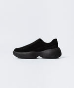 画像をギャラリービューアに読み込む, VEIN ヴェインのCOW LEATHER NUBUCK OVAL SOLE  TRAINER - BLACKの公式通販サイトsession福岡セレクトショップ
