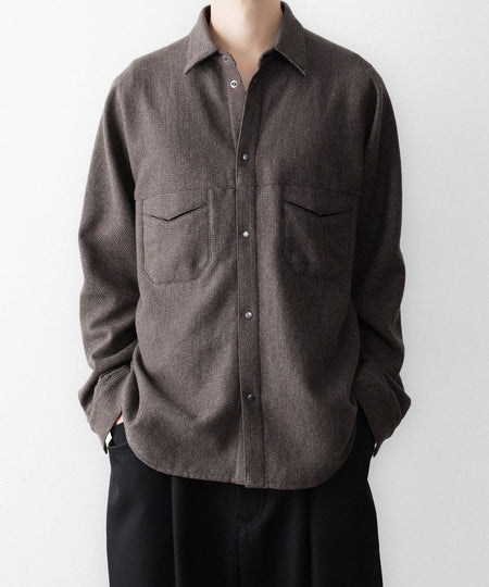 【OPPOSE DUALITY】OFFICER SHIRT YAK - BROWN