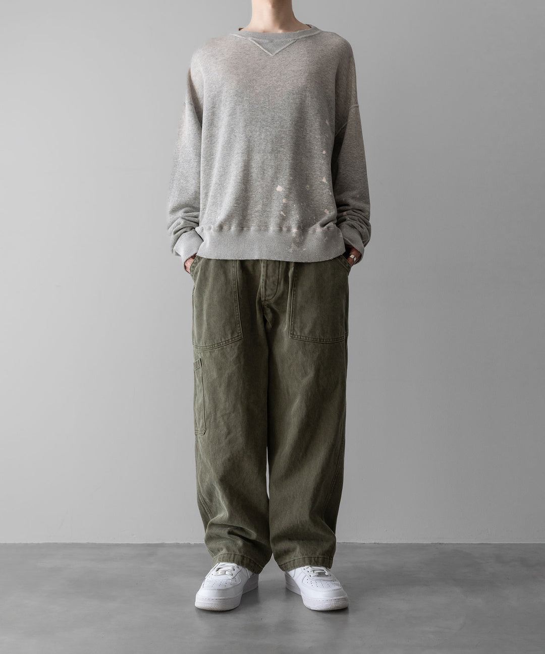 INTÉRIM(インテリム)のUSED WASHED HEAVY PIMA TWILL FRENCH AIR FORCE MECHANIC PANTS - U.OLIVEの公式通販サイトsession福岡セレクトショップ