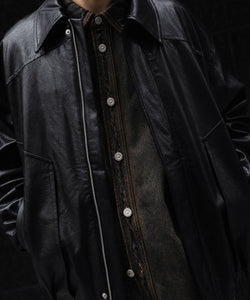 CODA / コーダ】BLACK SYNTHETIC LEATHER CLUB JACKET - BLACK | 公式