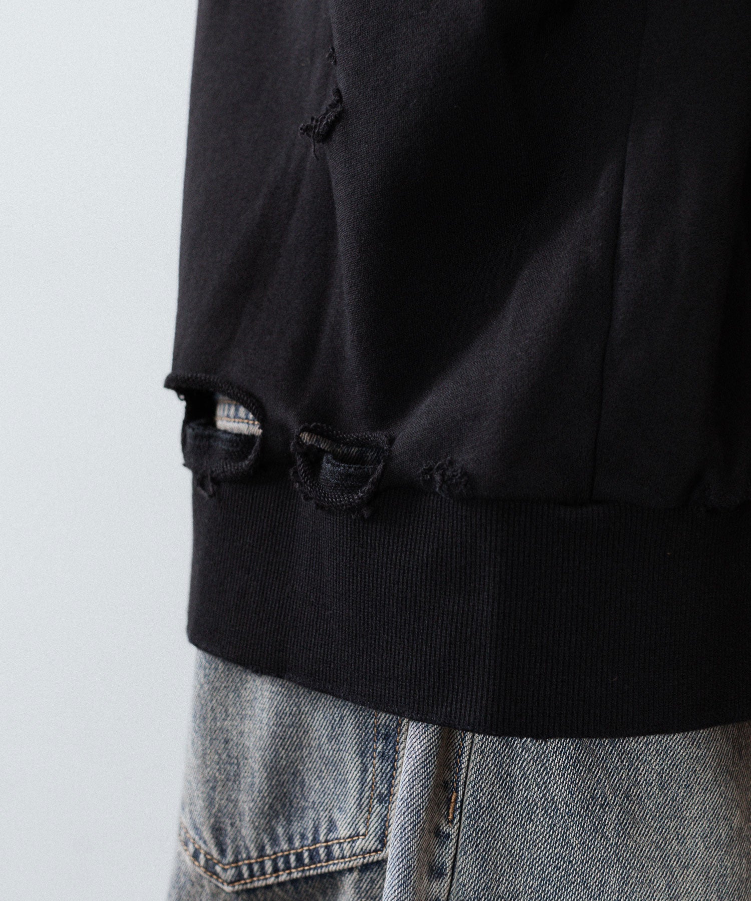 CODA コーダ FADED BLACK WASHED DESTROYED SWEATSHIRTのADED BLACK公式通販サイトsession福岡セレクトショップ