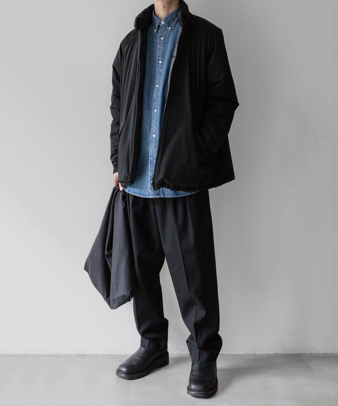 【INTÉRIM インテリム 90’S FIT UK HEAVY USED DENIM BUTTON DOWN SHIRT - U.NAVY sessionセッション福岡セレクトショップ 公式通販サイト