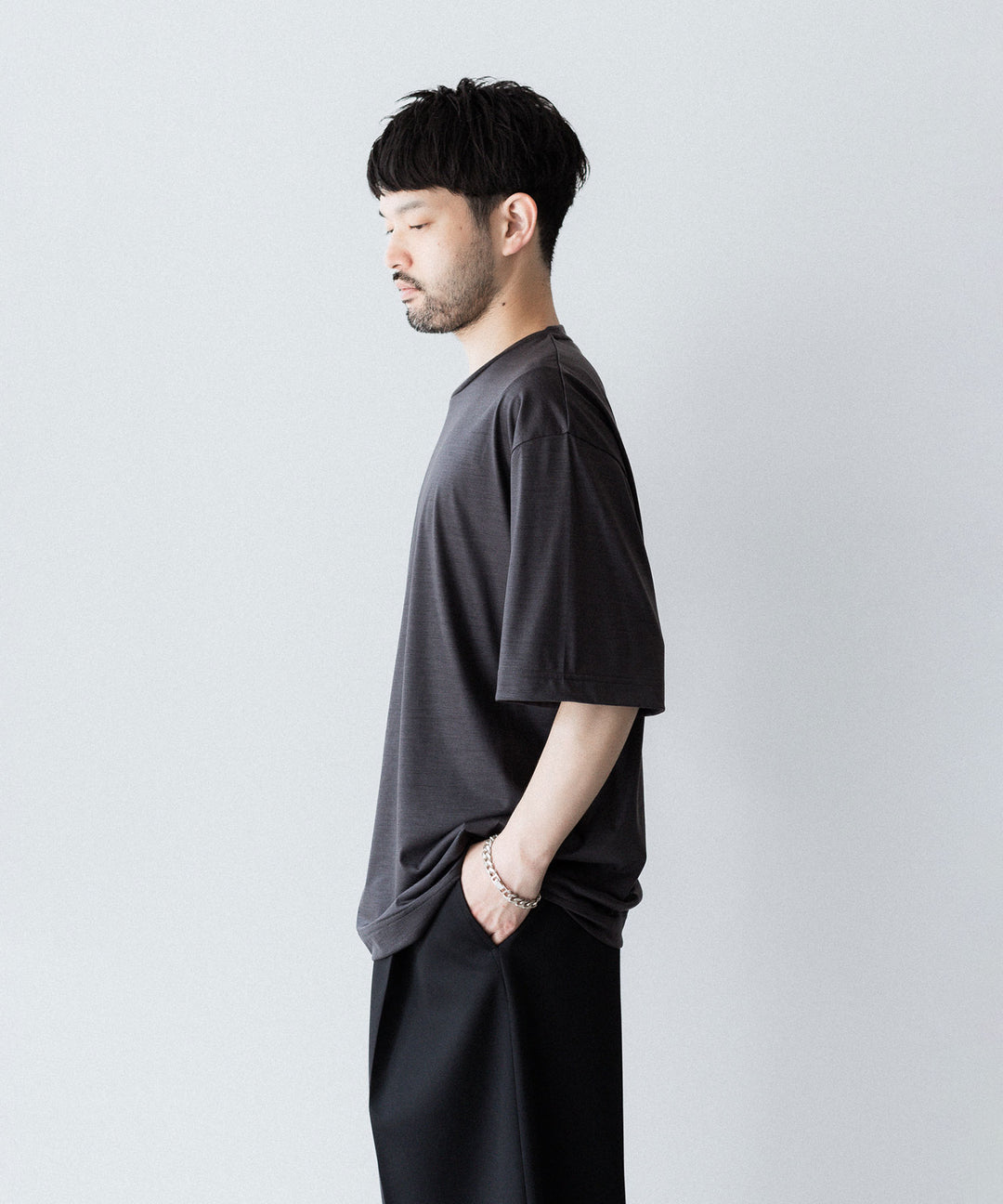 KANEMASA PHIL. カネマサフィル 36G WOOL S/S TEEのCHARCOAL 公式通販サイトsession福岡セレクトショップ