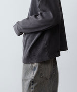 画像をギャラリービューアに読み込む, 【CODA】FADED BLACK AGING DAMAGED LONG SLEEVE WAFFLE TOPS - FADED BLACK
