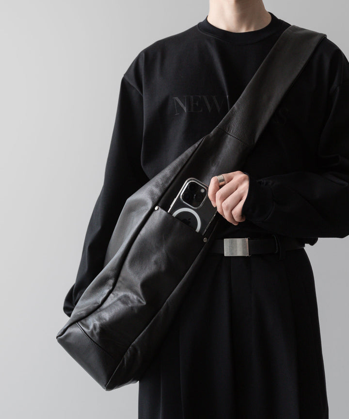 ssstein(シュタイン)の24AWコレクション LEATHER SHOULDER BAG - BLACK 公式通販サイトsession福岡セレクトショップ