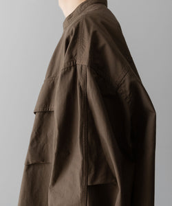 NEITHERS ネイダースのROASTER BAND COLLAR SHIRT JACKET - BROWNの公式通販サイトsession福岡セレクトショップ