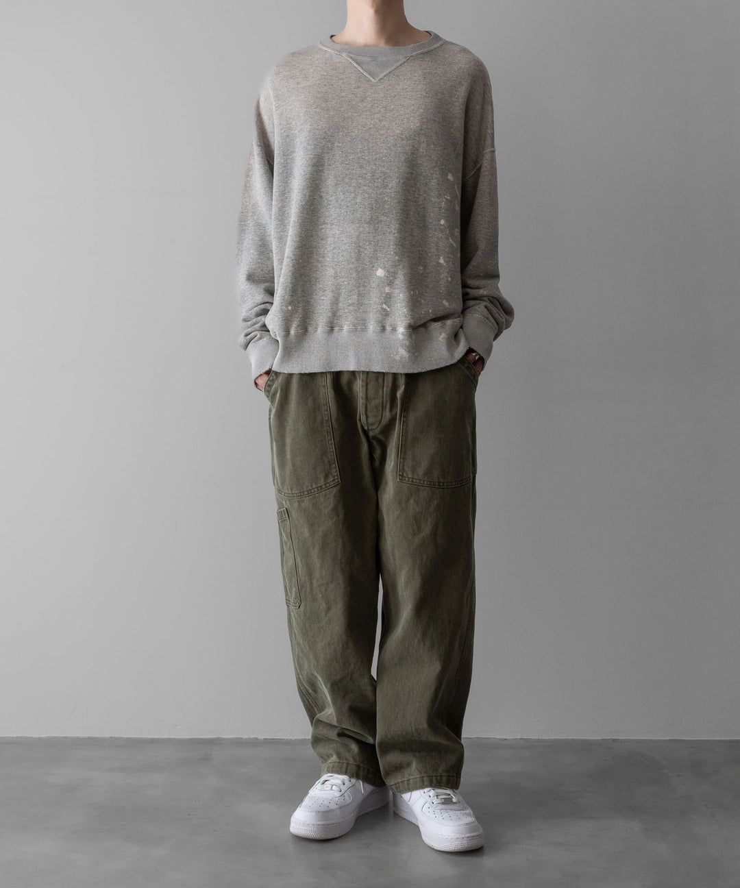 INTÉRIM(インテリム)のUSED WASHED HEAVY PIMA TWILL FRENCH AIR FORCE MECHANIC PANTS - U.OLIVEの公式通販サイトsession福岡セレクトショップ