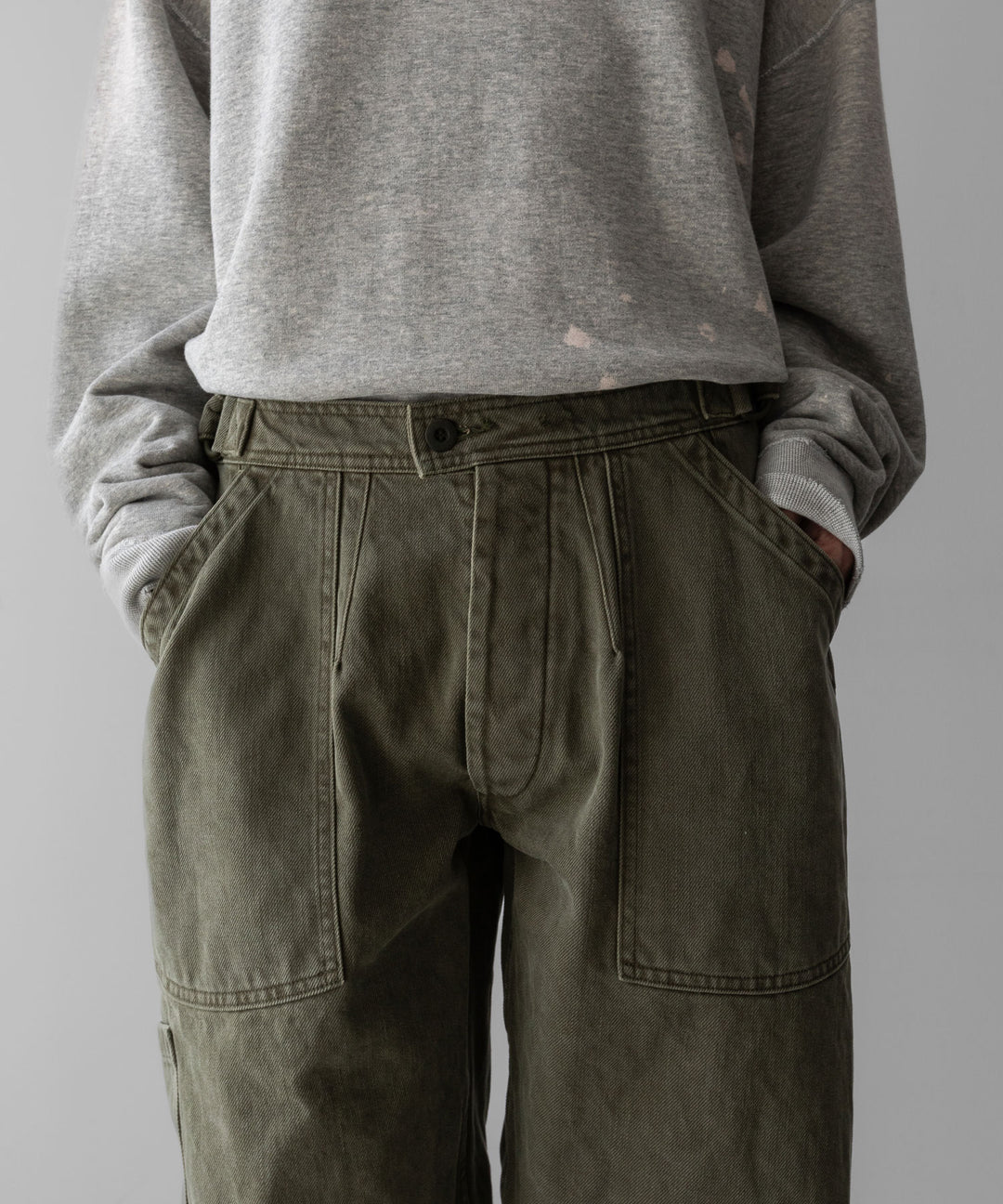 INTÉRIM(インテリム)のUSED WASHED HEAVY PIMA TWILL FRENCH AIR FORCE MECHANIC PANTS - U.OLIVEの公式通販サイトsession福岡セレクトショップ