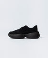 【 VEIN 】COTTON JERSEY x RIPSTOP OVAL SOLE TRAINER - BLACK