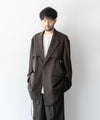 【stein】OVERSIZED LAPELED COMBINATION JACKET - MILITARY KHAKI