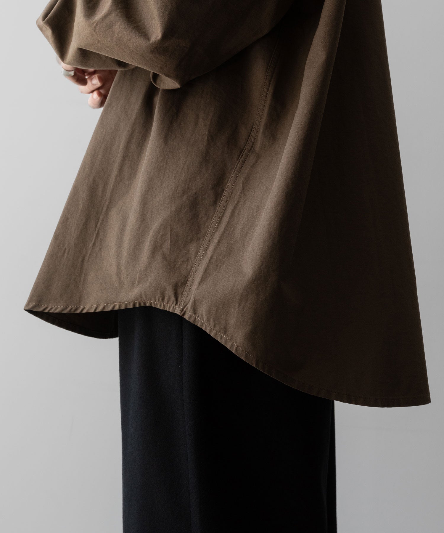 NEITHERS ネイダースのROASTER BAND COLLAR SHIRT JACKET - BROWNの公式通販サイトsession福岡セレクトショップ