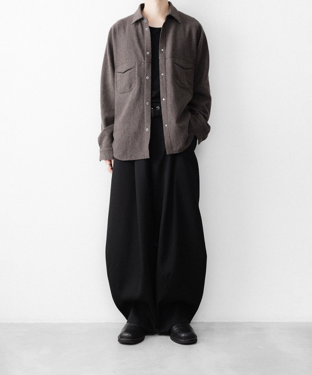 OPPOSE DUALITY-オポーズデュアリティのOFFICER SHIRT YAKのBROWN公式通販サイトsession福岡セレクトショップ