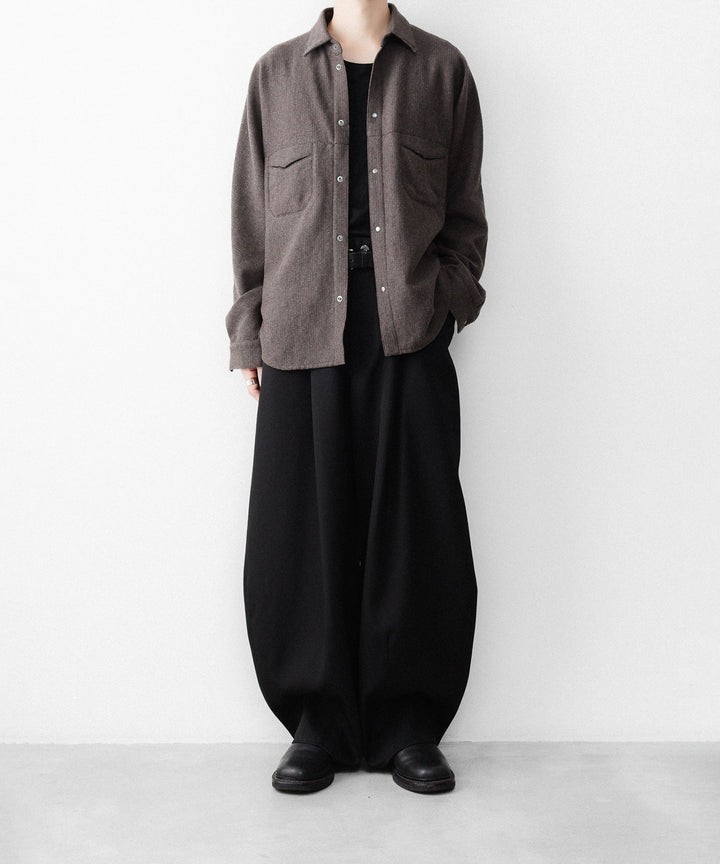 OPPOSE DUALITY-オポーズデュアリティのOFFICER SHIRT YAKのBROWN公式通販サイトsession福岡セレクトショップ