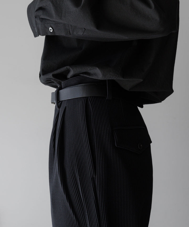 【stein】ssstein シュタインのGRADATION PLEATS WIDE TROUSERSのBLACK　 公式通販サイトsession福岡セレクトショップ