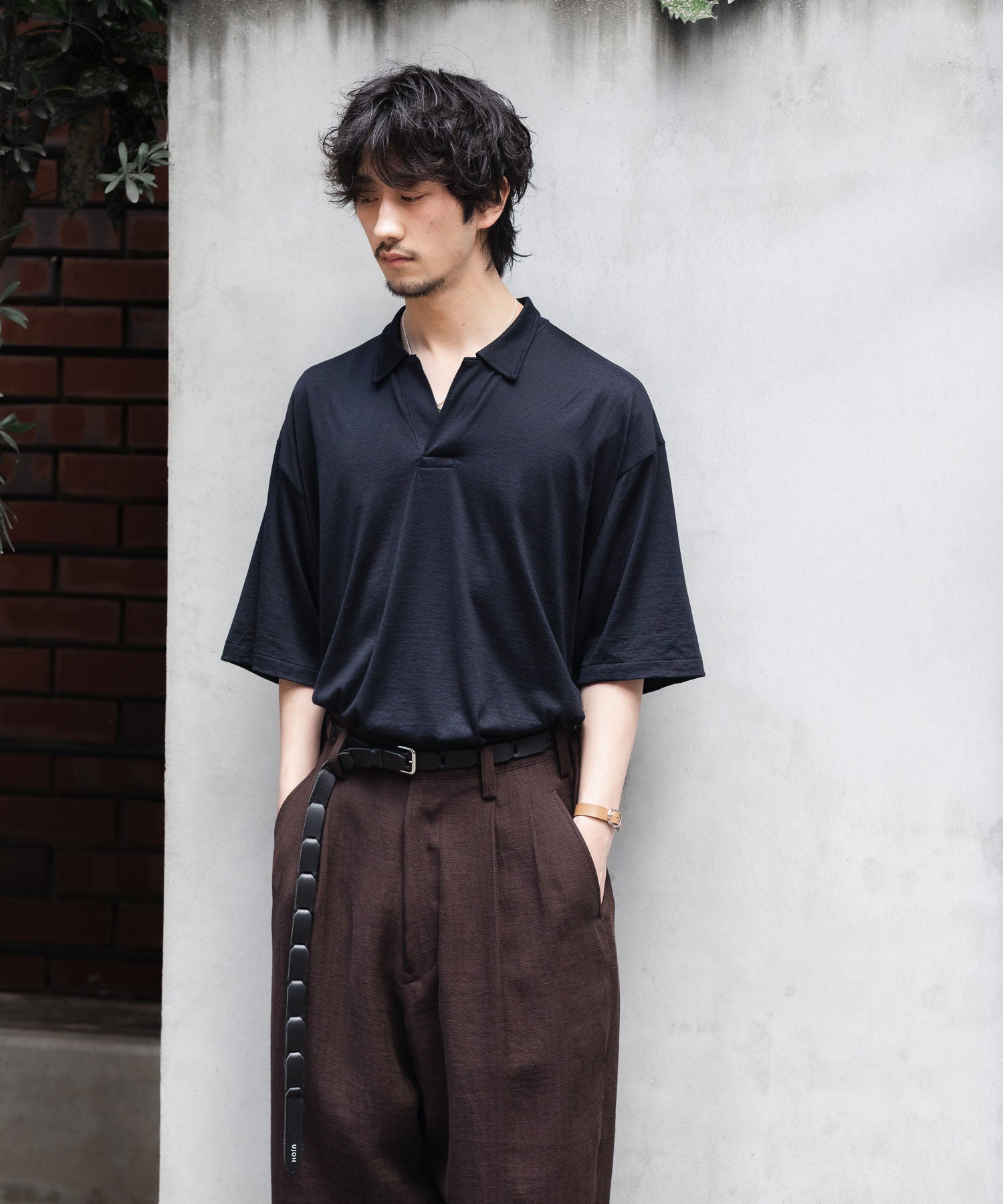UJOH】LEATHER CHAIN BELT - BLACK | 公式通販サイト session(セッション)