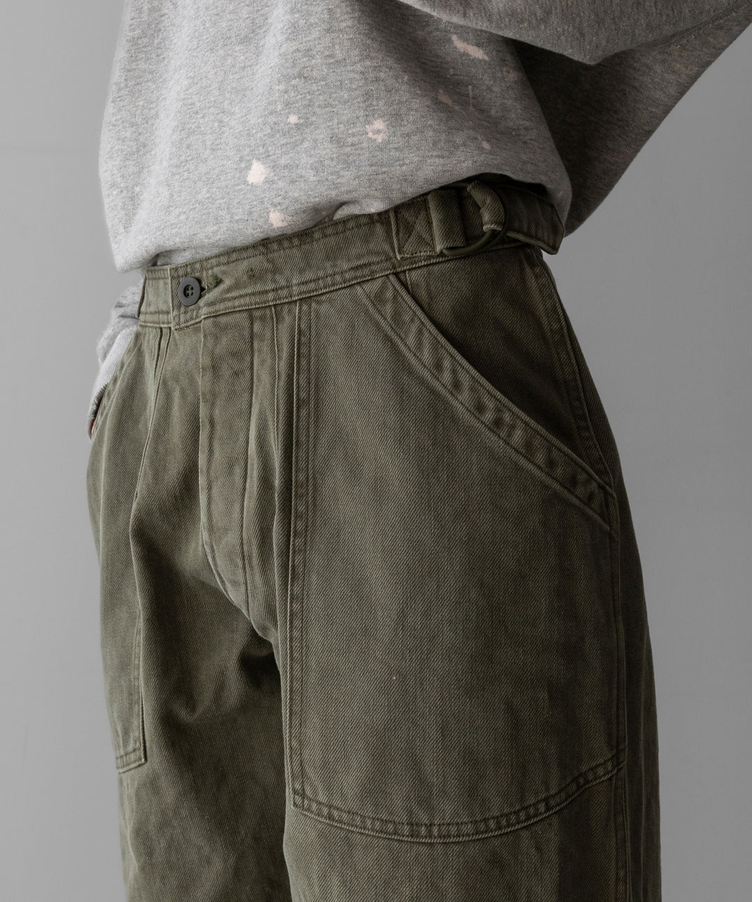 INTÉRIM(インテリム)のUSED WASHED HEAVY PIMA TWILL FRENCH AIR FORCE MECHANIC PANTS - U.OLIVEの公式通販サイトsession福岡セレクトショップ