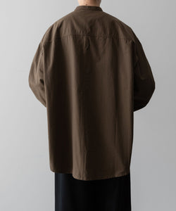 NEITHERS ネイダースのROASTER BAND COLLAR SHIRT JACKET - BROWNの公式通販サイトsession福岡セレクトショップ