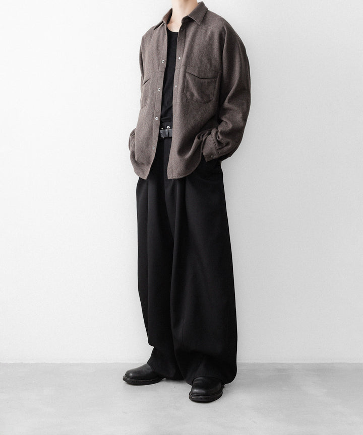 OPPOSE DUALITY-オポーズデュアリティのOFFICER SHIRT YAKのBROWN公式通販サイトsession福岡セレクトショップ