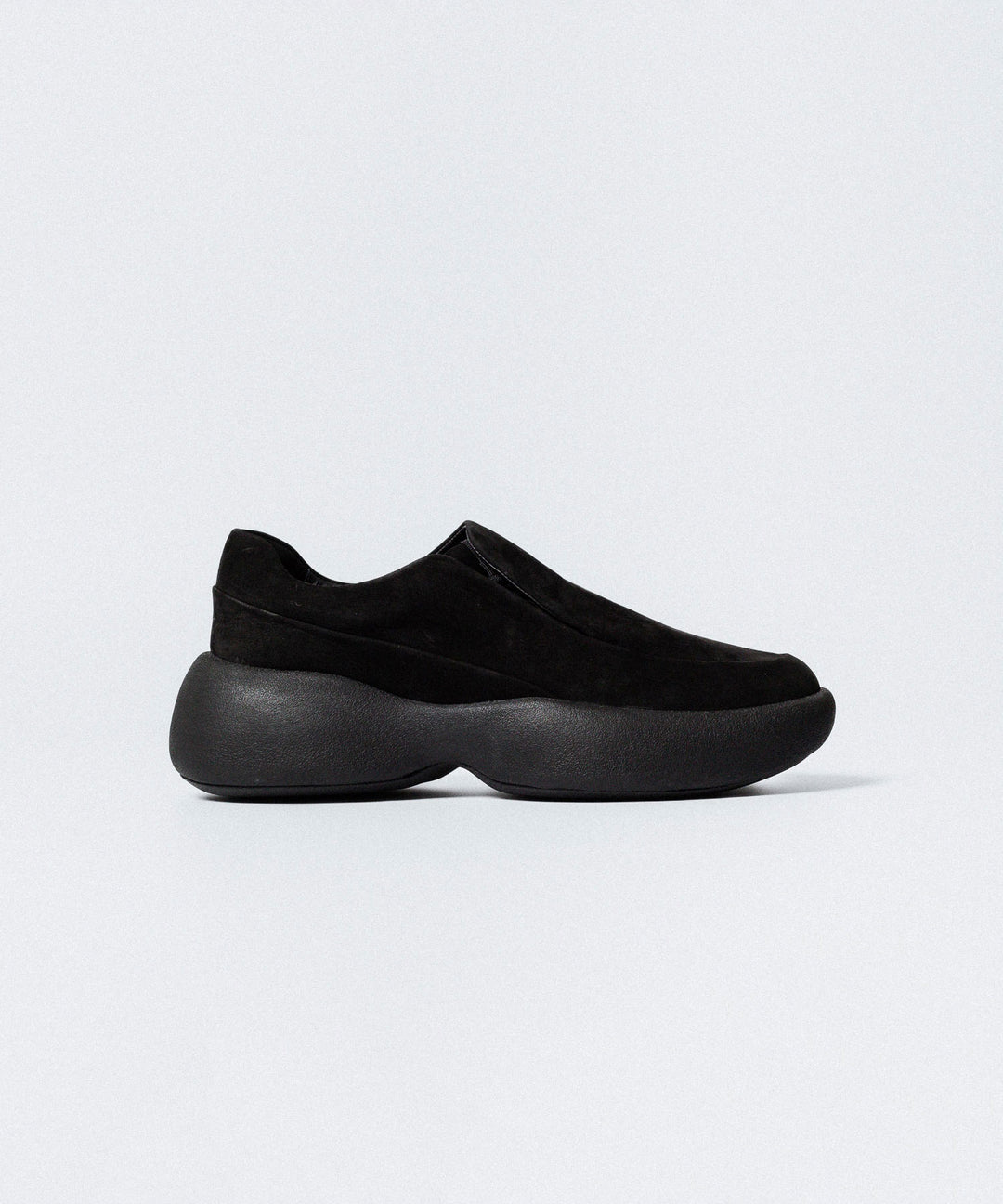 VEIN ヴェインのCOW LEATHER NUBUCK OVAL SOLE  TRAINER - BLACKの公式通販サイトsession福岡セレクトショップ